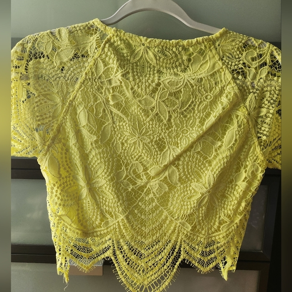 For Love and Lemons Luna Lace Crop Top Sz Small - Picture 3 of 3